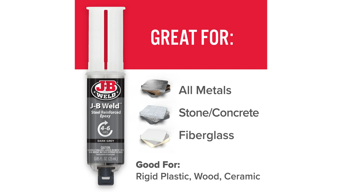 JB Weld Two-Part Syringe Steel Reinforced Epoxy 25ml