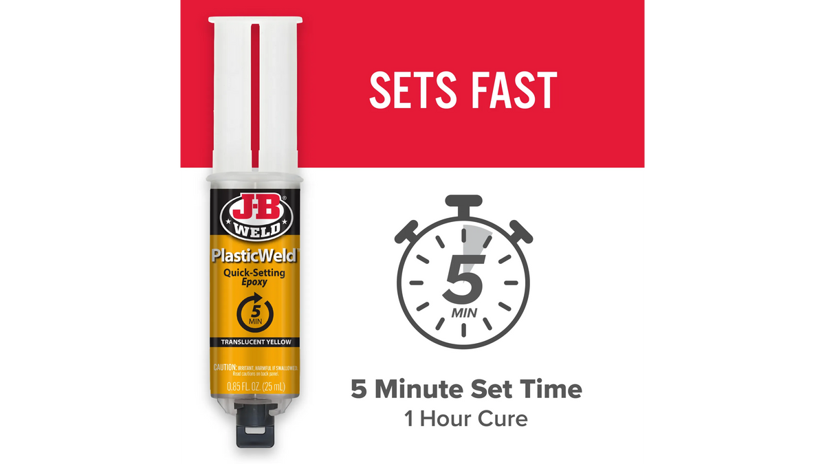 JB Weld PlasticWeld 5 Minute Quick Setting Epoxy 25ml