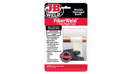 JB Weld FiberWeld 1" Pipe Repair Cast 2.5cm x 121cm Fiberglass Wrap