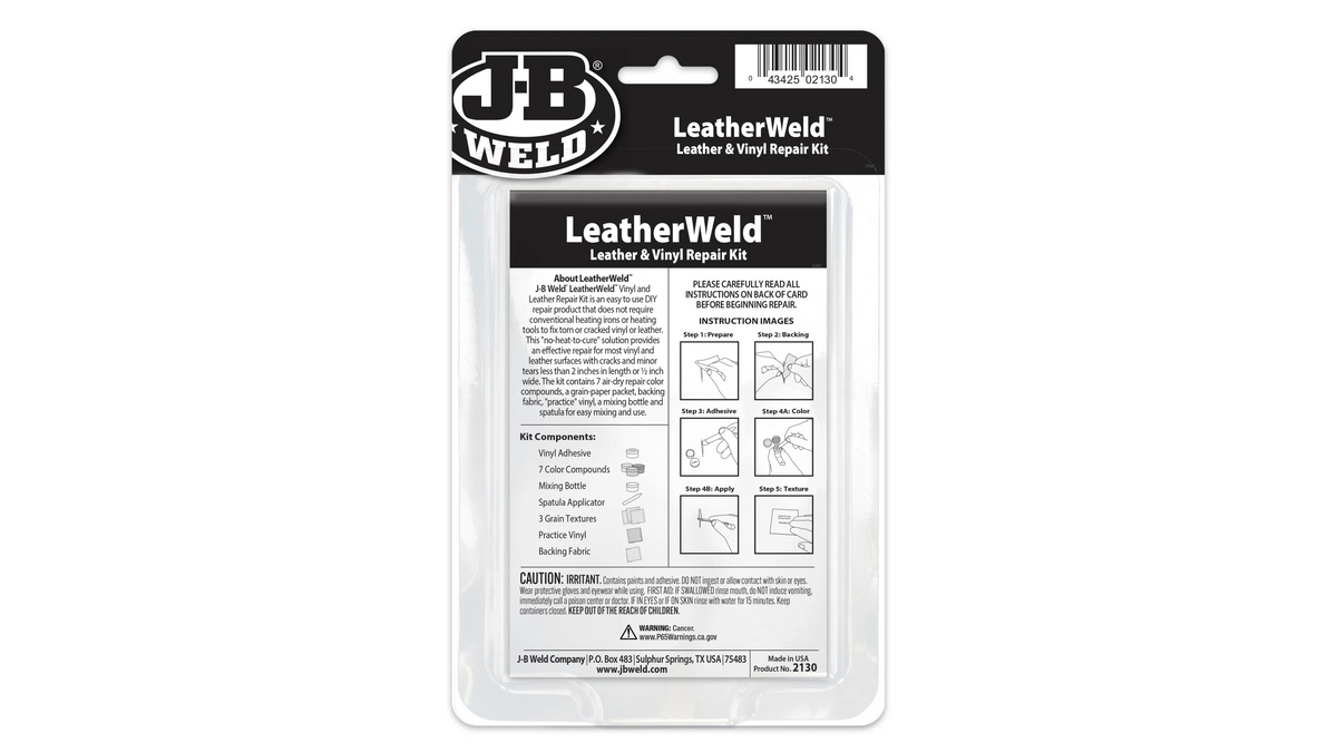 JB Weld Leather Weld Repair Kit