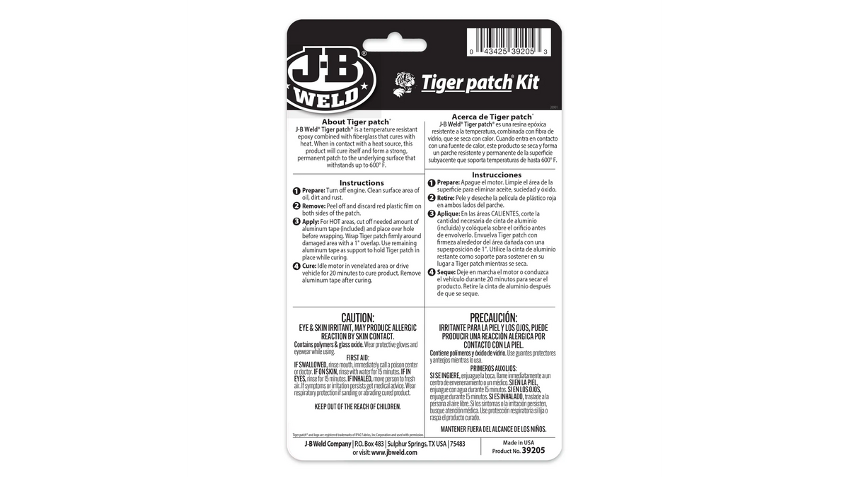 JB Weld Tiger Patch Kit with Aluminum Tape 5cm x 91cm