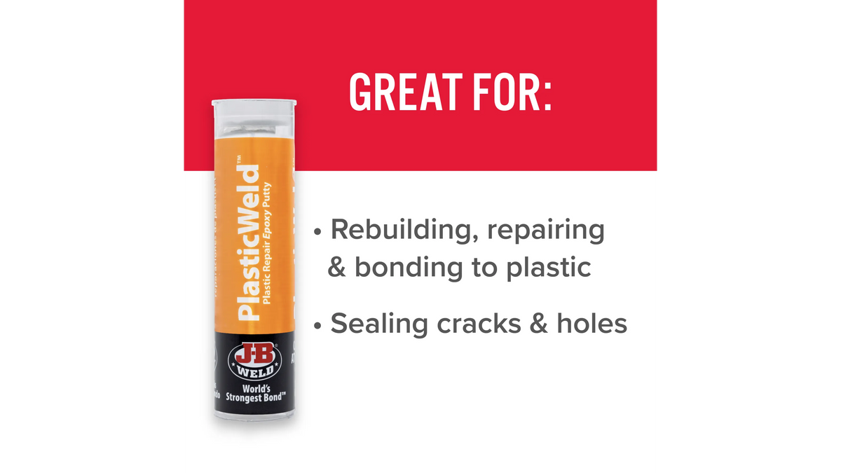 JB Weld PlastiWeld Plastic Repair Epoxy Putty 57g