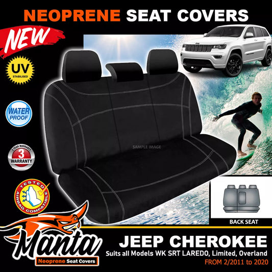 Manta Neoprene Rear Seat Covers For Jeep Cherokee Laredo WK 2/2011-2021