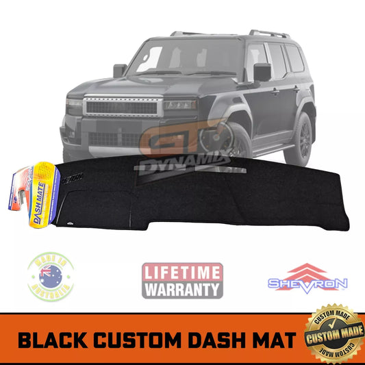 Dash Mat for Toyota Prado 250 Series GX GXL VX NO HUD 8/2024-2025 Black DM1718