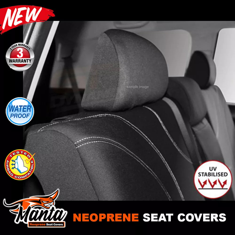 Manta Neoprene Rear Seat Covers For HONDA CIVIC VTi VTi-SVTi-L VTi-LX RS HATCH 17-2021