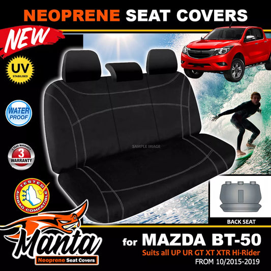 Manta Neoprene Rear Seat Covers For Mazda BT-50 UR GT XTR XT 10/2015-2020