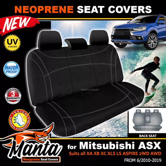 Manta Neoprene Rear Seat Covers For Mitsubishi ASX XA XB XC 7/2010-10/2016