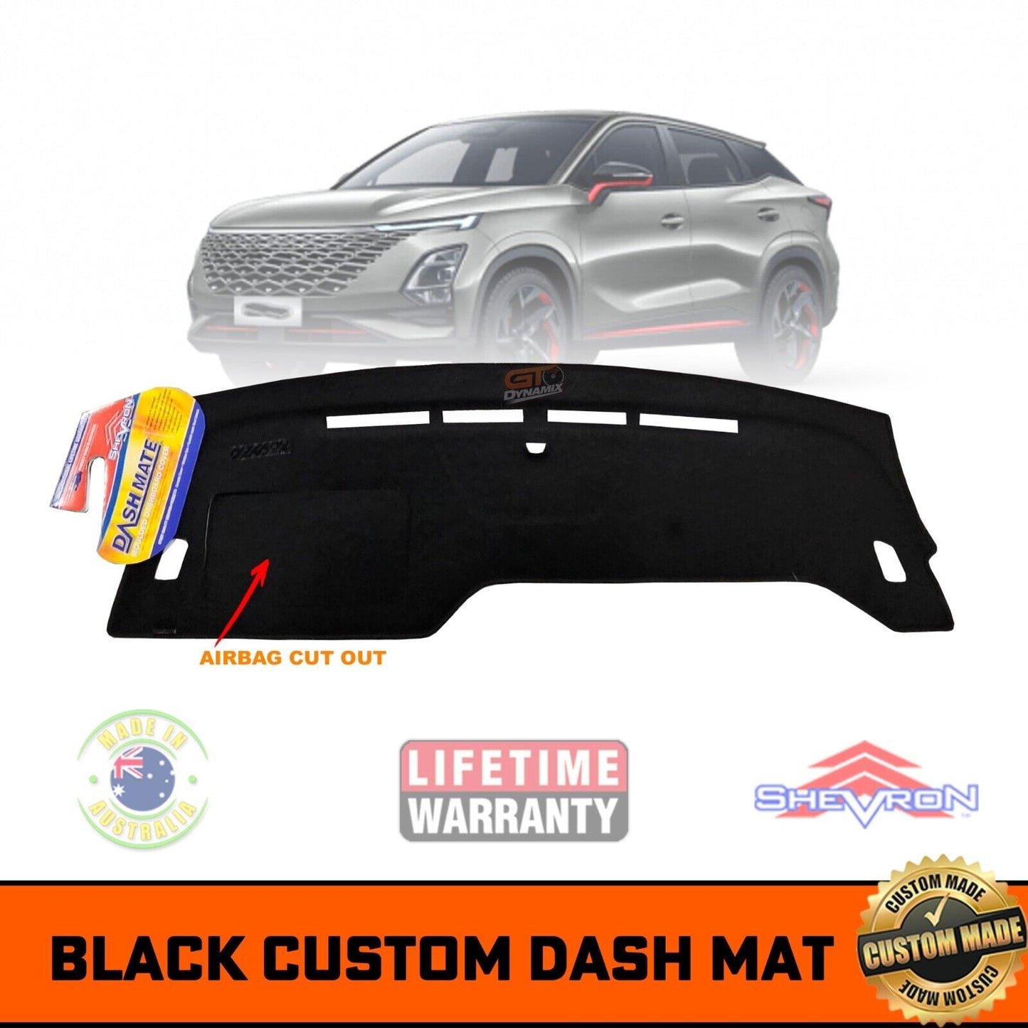Shevron Dash Mat Chery Omoda 5 BX EX GT 2023-2025 DM1671 Black