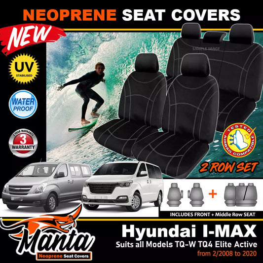 Manta Neoprene 2 Rows Seat Covers For HYUNDAI I-Max TQ-W TQ4 IMAX 2010-2021