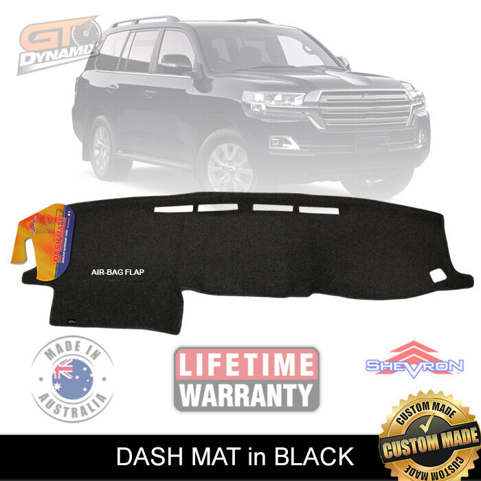 Shevron Dash Mat For Toyota Landcruiser 200 Series FACELIFT  GXL VX 9/2015-2021 DM1421 Black