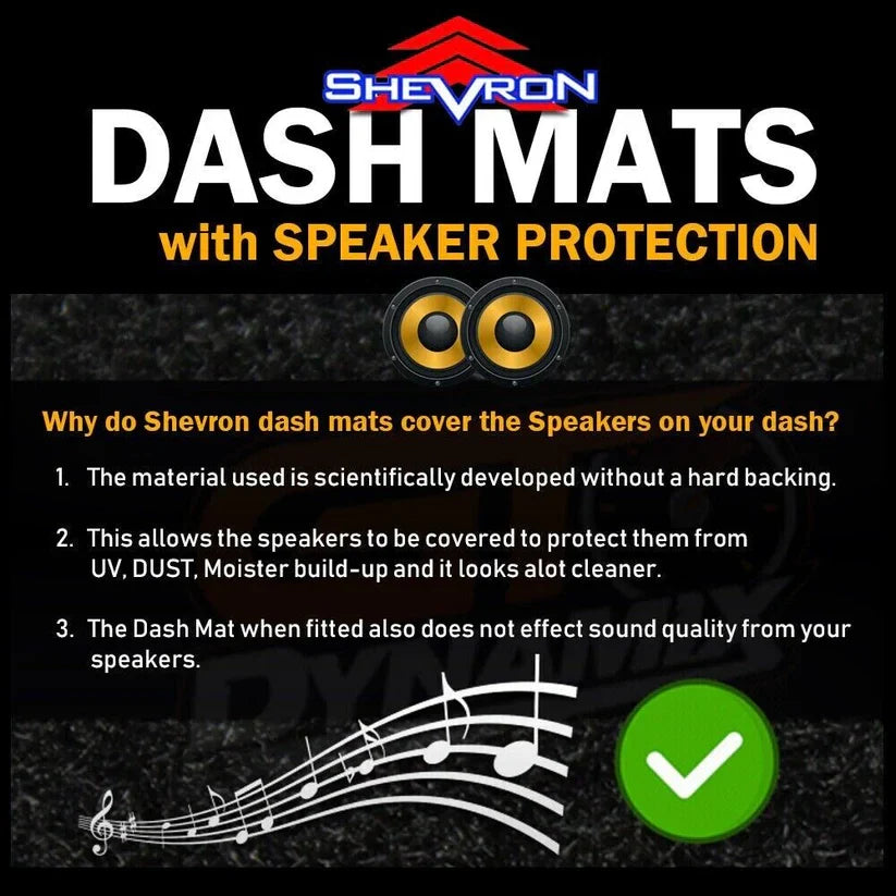 Shevron Dash Mat For PEUGEOT EXPERT PETROL 11/2023-2025 DM1716 Black