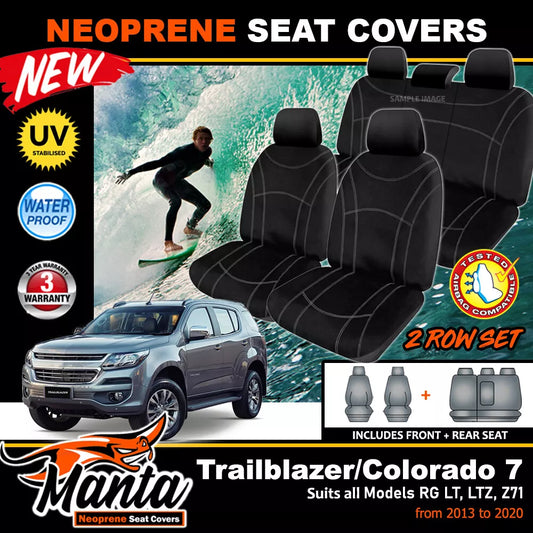Manta Neoprene 2 Rows Seat Covers For Trailblazer / Colorado 7 LT LTZ 2013-2020