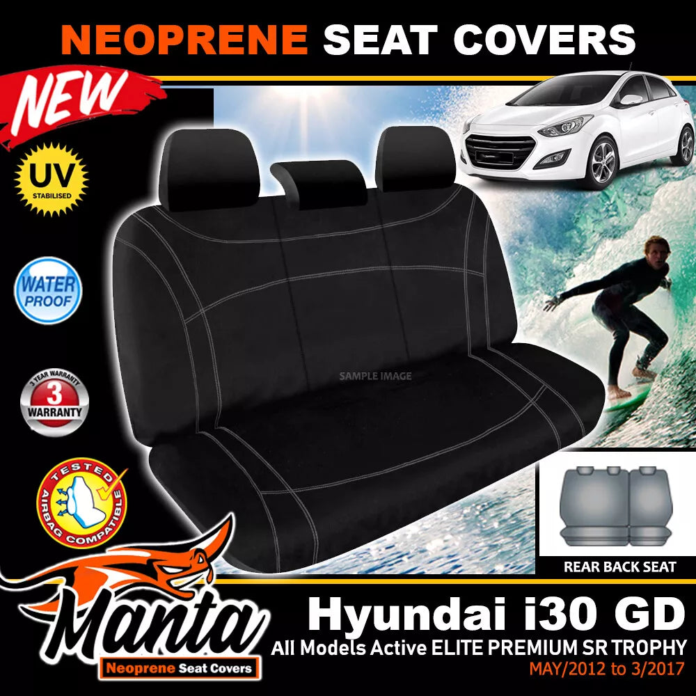 Manta Neoprene Rear Seat Covers For Hyundai GD i30 Active SR + 5/2012-3/2017