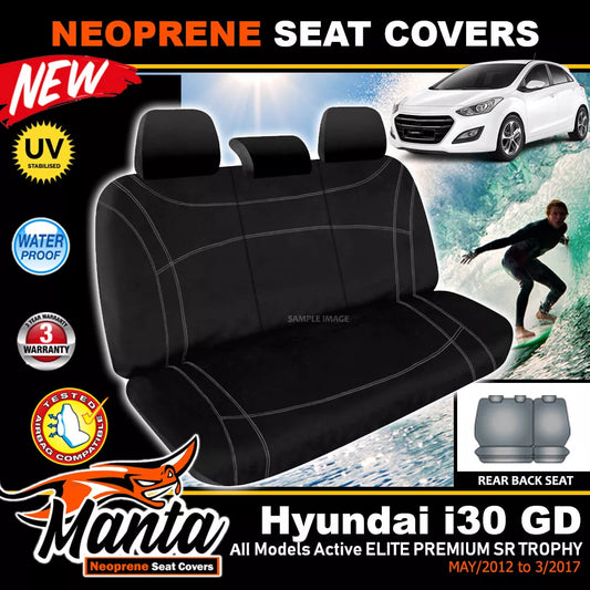 Manta Neoprene Rear Seat Covers For Hyundai GD i30 Active SR + 5/2012-3/2017