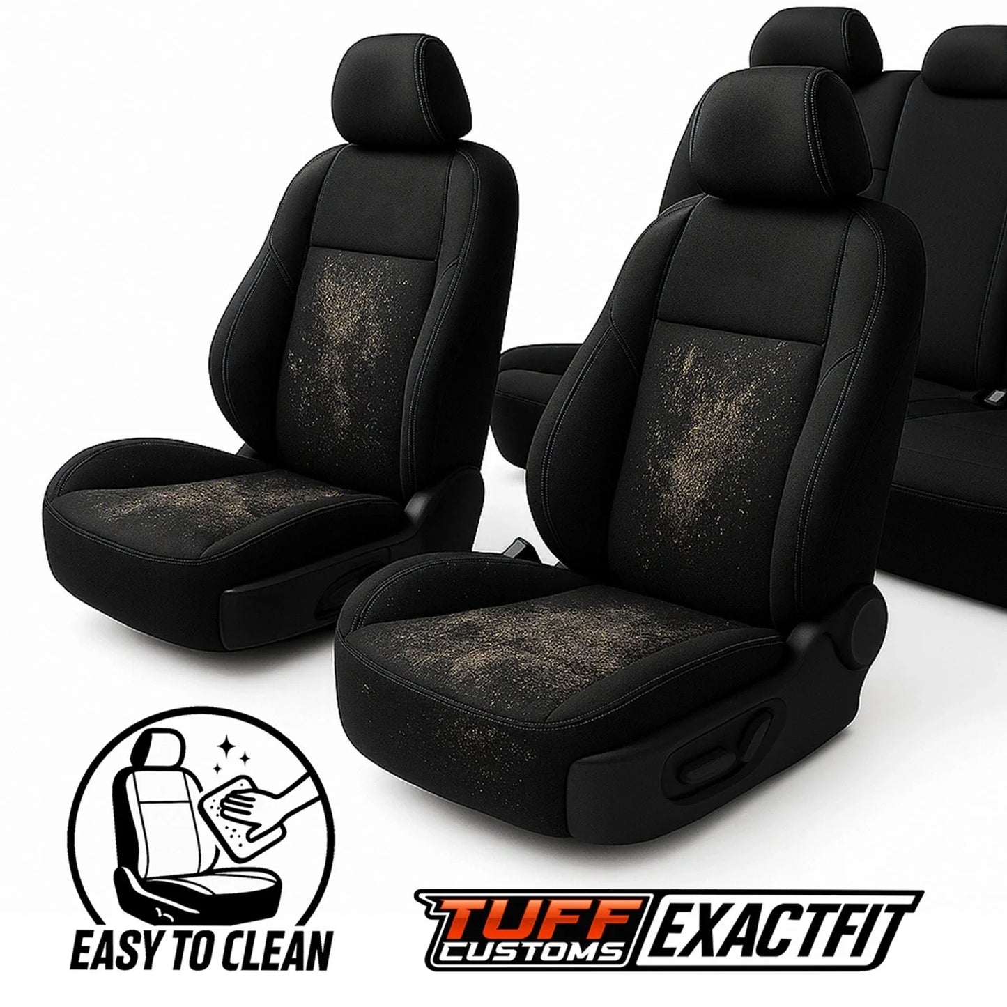 TUFF Customs EXACTFIT 2 Rows Neoprene Seat Covers Mitsubishi Triton MV GLX GLS GSR GLX-R 12/2023-2026