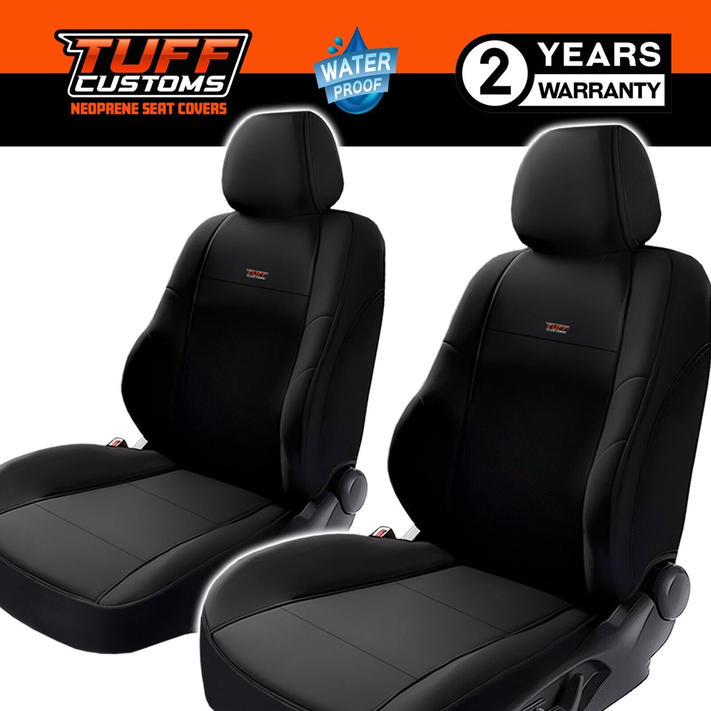 TUFF Customs Neoprene Seat Covers 2 Rows For Isuzu MU-X LS-U LS-M LS-T MUX 7/2021-24