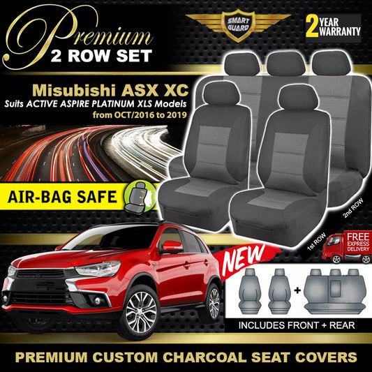 Premium Seat Covers 2 Rows Charcoal Grey For Mitsubishi ASX XC XD Active XLS ES 10/2016-2024