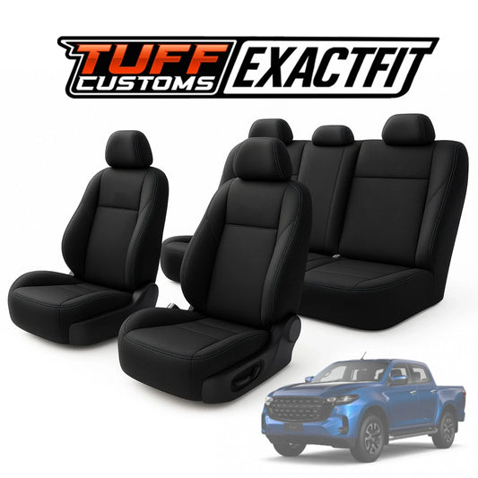 TUFF Customs EXACTFIT 2 Rows Neoprene Seat Covers Mazda BT-50 TF SP GT XT-R THUNDER 7/2020-2026