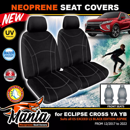 Manta Neoprene Front Seat Covers For Eclipse Cross YA YB ES EXCEED LS Aspire 2017-2024