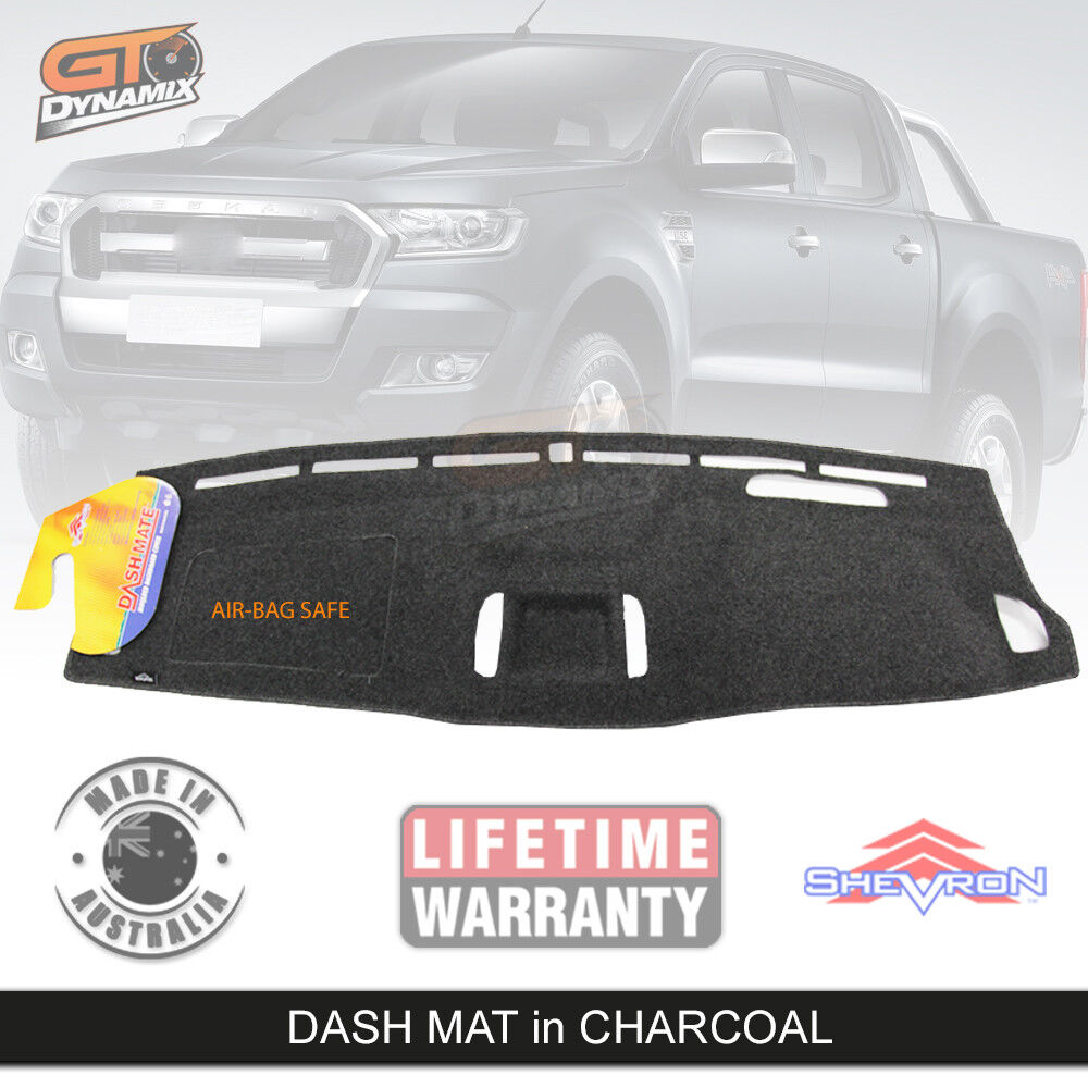 Shevron Dash Mat FORD RANGER PX2 XLT MK2 Driver Impair 6/2015-7/2018 DM1402 Charcoal