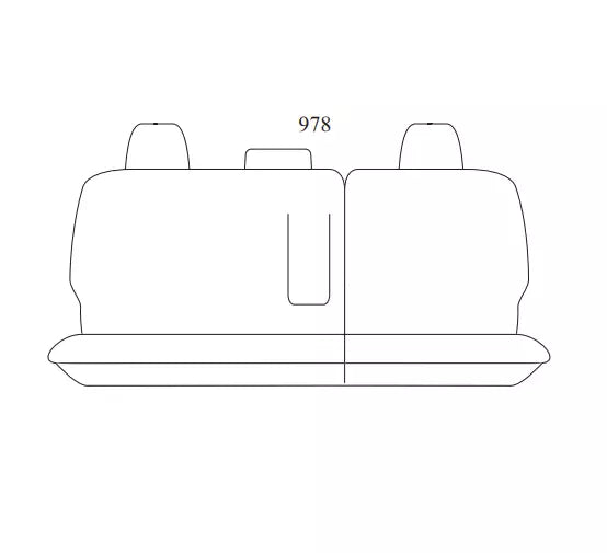 Manta Neoprene Rear Seat Covers For FORD EVEREST NEXT GEN ALL MODELS 06/2022-2024