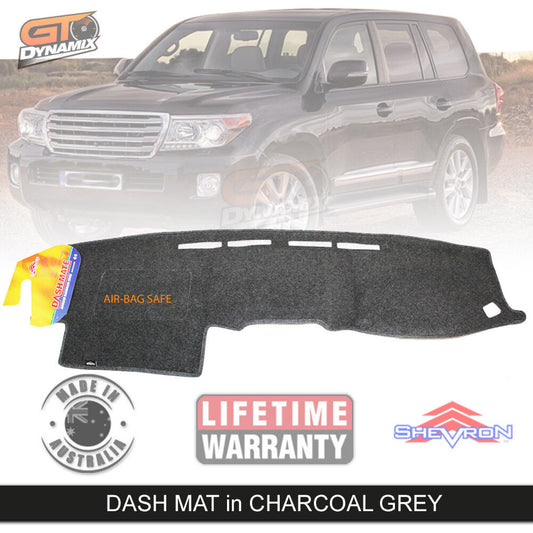Shevron Dash Mat For Toyota Landcruiser 200 Series  GXL GX VX 8/2007-2008/2015 DM1070 Charcoal