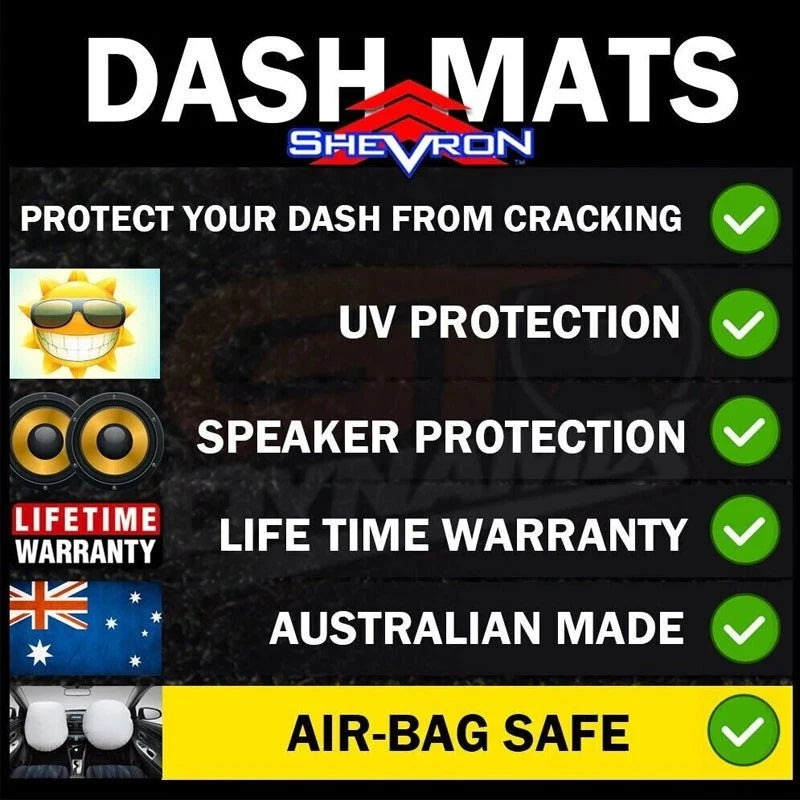 Shevron Black Dash Mat For Nissan Navara D27 Dual Cab 12/2025-2026 DM1752
