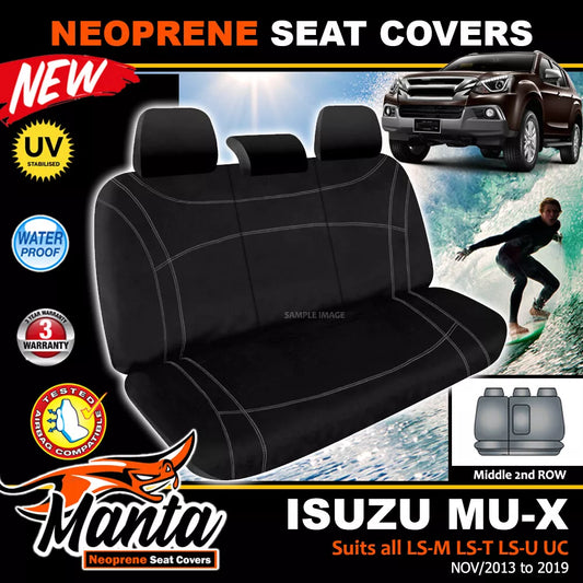 Manta Neoprene Middle Row Seat Covers For Isuzu MU-X LSM UC 2013-6/2021