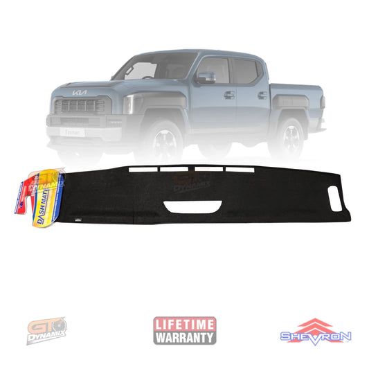 Shevron Black Dash Mat For Kia Tasman TK X-Pro & X-Line w/ Coin Tray 2/2025-2026 DM1749