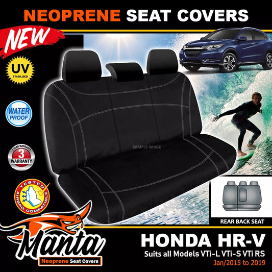 Manta Neoprene Rear Seat Covers For Honda HR-V VTi-S VTi RS 2015-9/2021