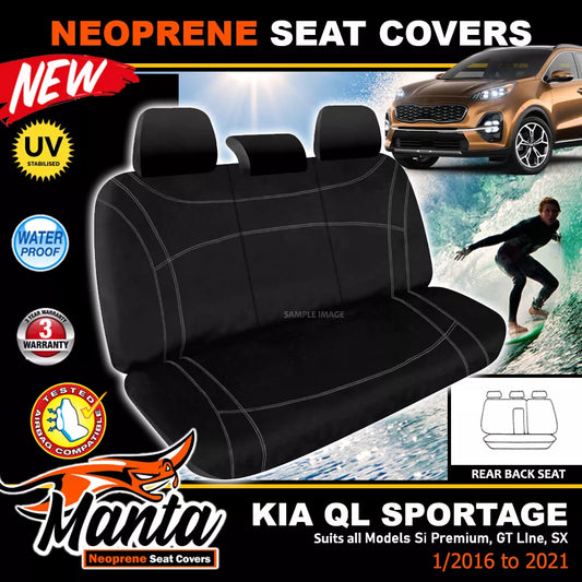 Manta Neoprene Rear Seat Covers For Kia QL Sportage Si Premium GT Line 2016-2021