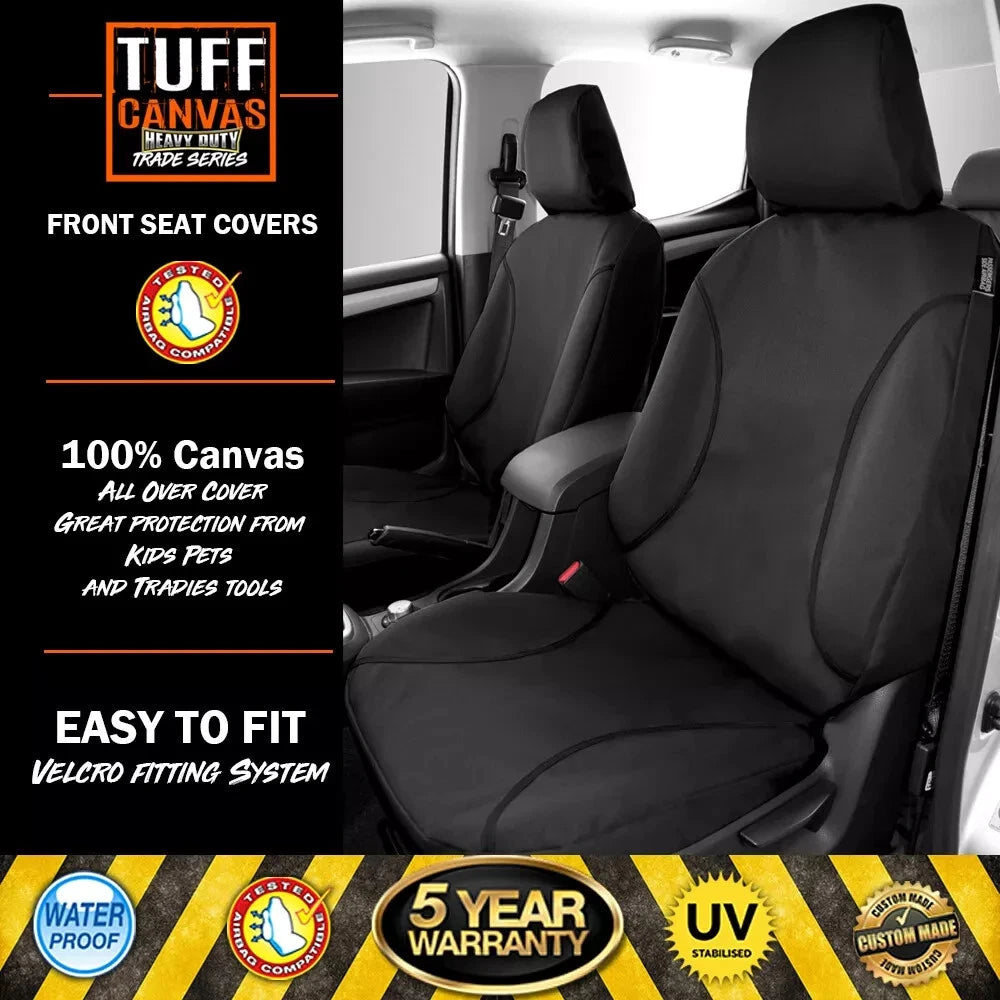 Black TUFF Canvas TRADE for BYD Shark 6 DUAL Cab All Models 2 ROW SET 7/2024-2026