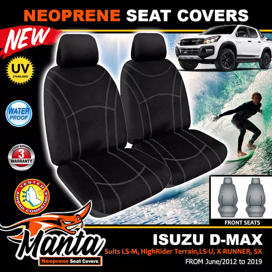 Manta Neoprene Front Seat Covers For HYUNDAI TUCSON TL TLE ACTIVE X ELITE GO 2015-2021