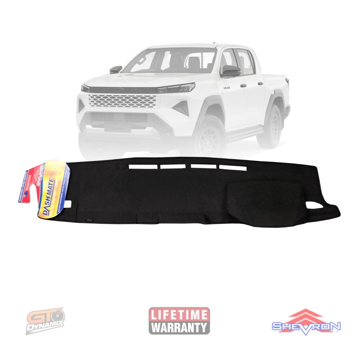 Shevron Black Dash Mat For Toyota Hilux AN220 AN230 SR SR5 Workmate 11/2025-2026 DM1746