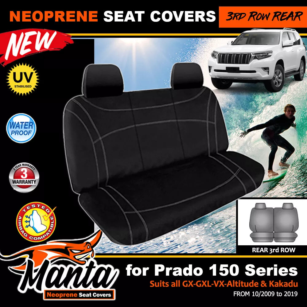 Manta Neoprene 3rd Row Seat Covers For Toyota Prado 150 2009-2024