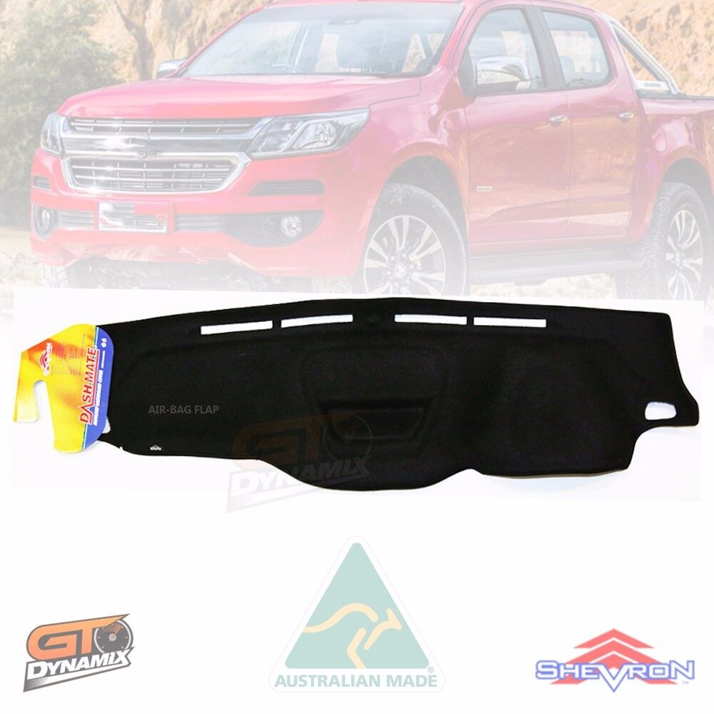 Tuff Canvas Seat Covers 2 Row + Dash Mat For Holden RG Colorado 7/2016-ON NO HUD Black