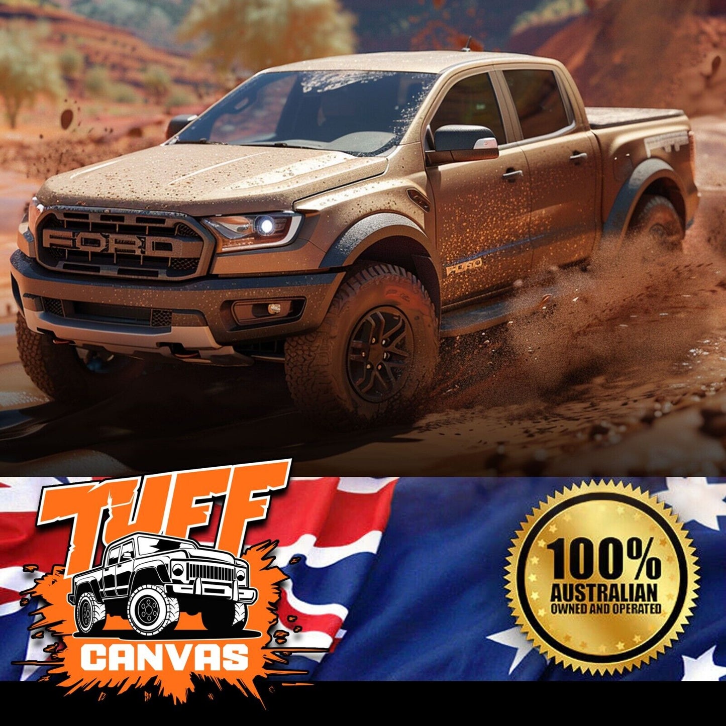 Tuff HD Canvas Seat Covers 2 Rows For Isuzu DMAX Dual Cab LS-U F+R 6/2012-2019 D-MAX Charcoal