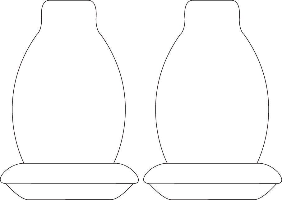 TUFF HD TRADE Canvas Seat Covers Front For Toyota HIACE COMMUTER BUS 2005-1/2019 Black