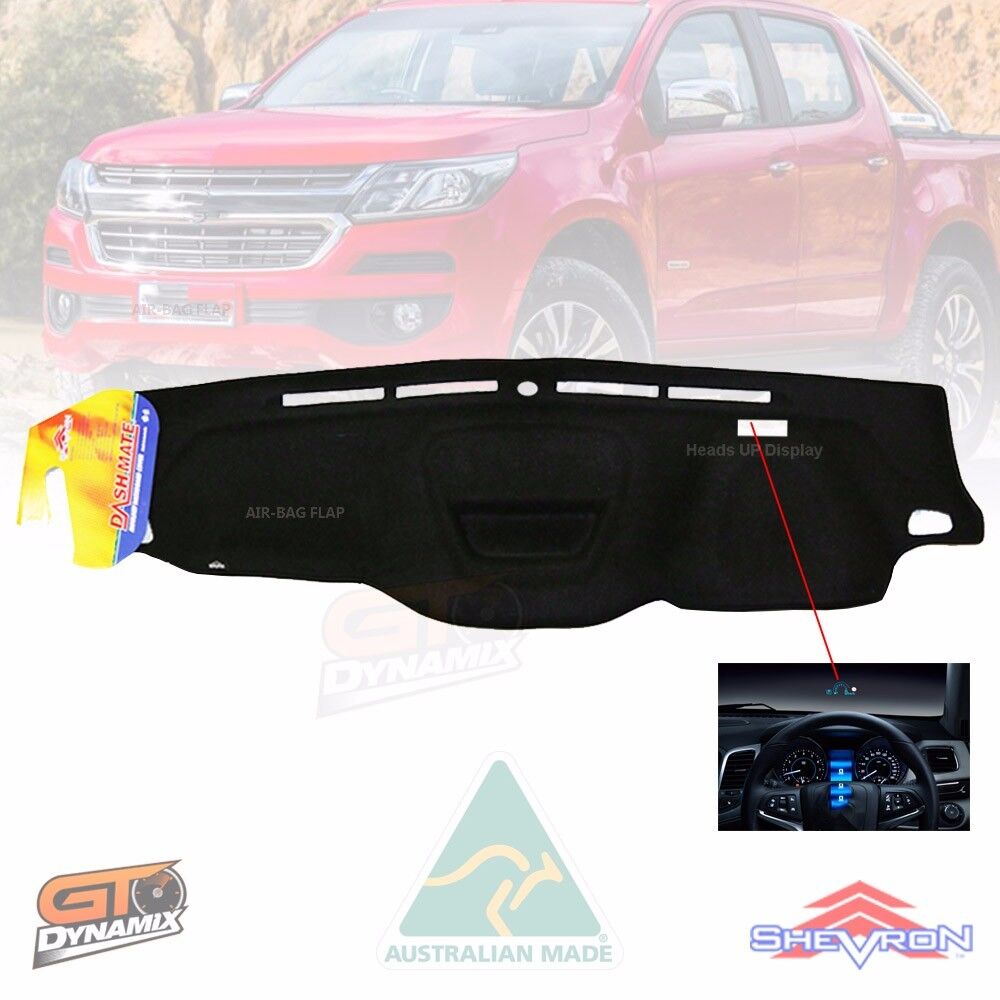 Tuff Canvas Seat Covers 2 Row + Dash Mat For Holden RG Colorado 7/2016-2019 HUD Black