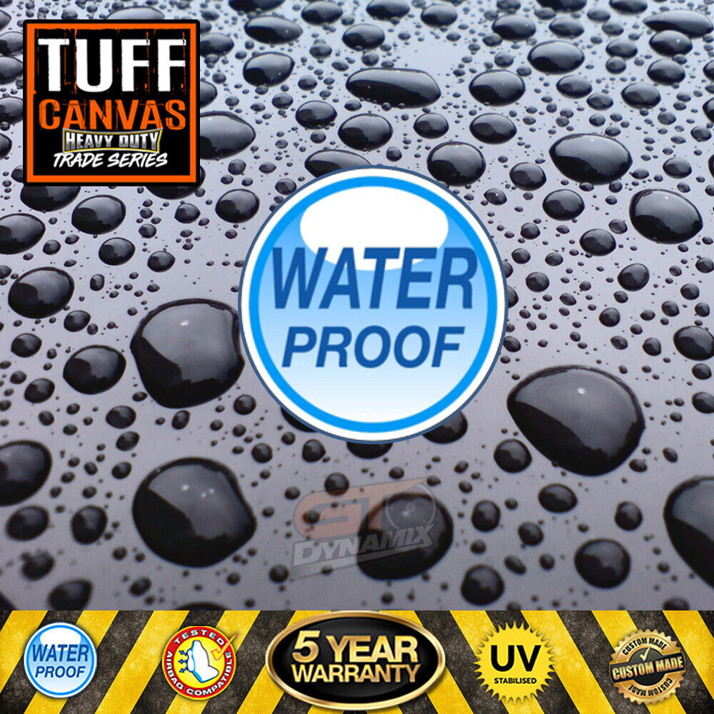TUFF HD TRADE Canvas Seat Covers 2nd Row For Toyota Prado 150 GXL 7 Seat 2021-2024 Charcoal