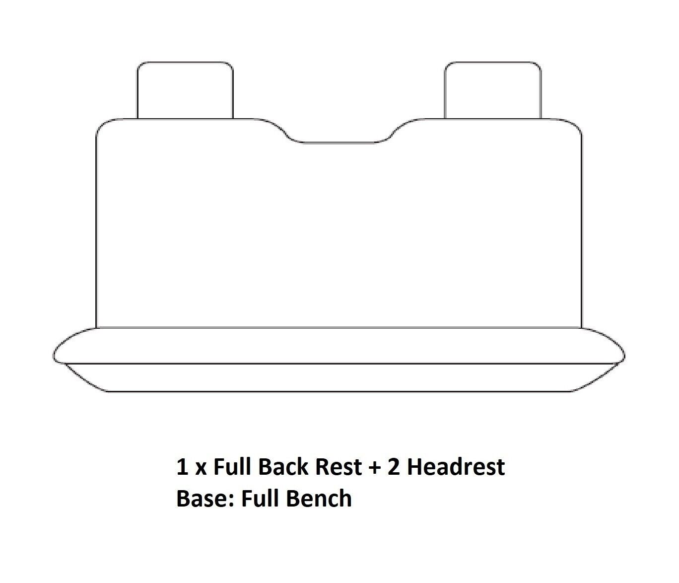 TUFF HD TRADE Canvas Seat Covers Rear For Holden Rodeo RA Dual Cab 6 Seater 3/2003-6/2008 Black