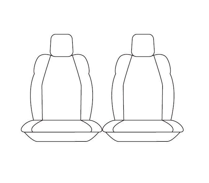 TUFF HD TRADE Canvas Seat Covers Front For Mazda BT50 B19 B30 XS XT XTR 2020-2024 Charcoal