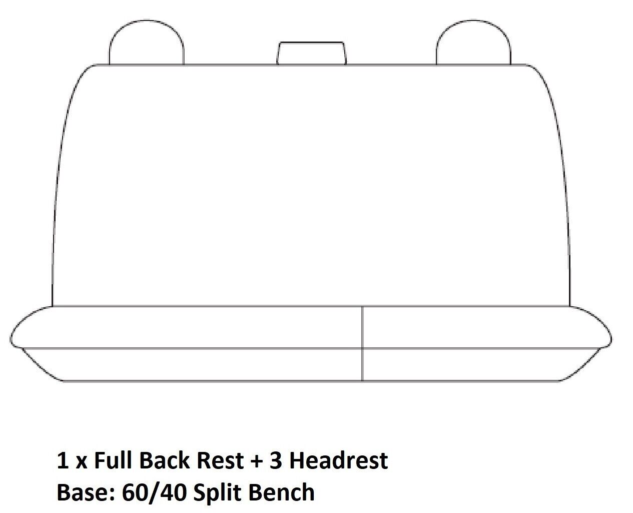TUFF HD TRADE Canvas Seat Covers Rear For Mazda BT50 B19 B30 XS XT 2020-2024 Charcoal