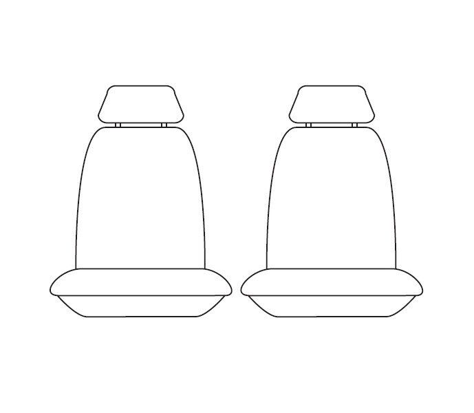 TUFF HD TRADE Canvas Seat Covers Front For Mazda BT50 UN DX SDX 2006-2011 Charcoal