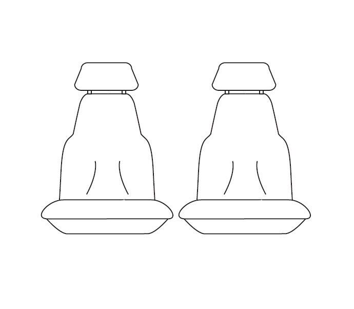 TUFF HD TRADE Canvas Seat Covers Front For Ford Everest UA 7/2015-5/2022 Charcoal