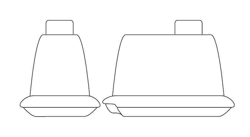 TUFF HD TRADE Canvas Seat Covers Front For Ford Ranger PX XL 3/4 Bench 2011-2015 Black