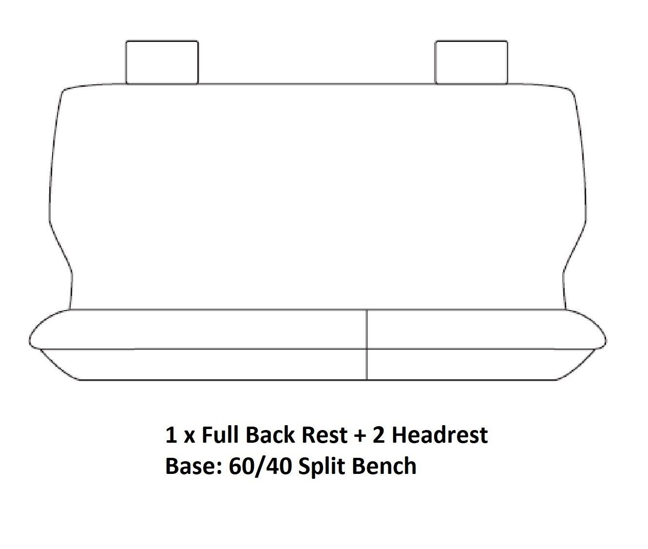 TUFF HD TRADE Canvas Seat Covers Rear For Holden Colorado RG LX LT 2012-2013 Charcoal