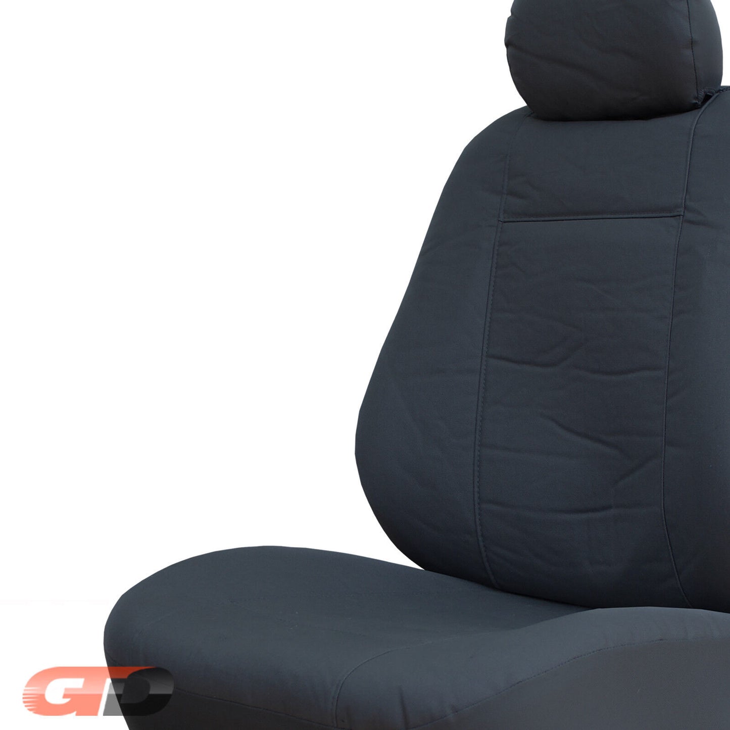 Tuff Canvas Seat Covers 2 Row + Dash Mat For Mazda BT-50 Dual Cab XT XTR 11/2011-2015 Charcoal