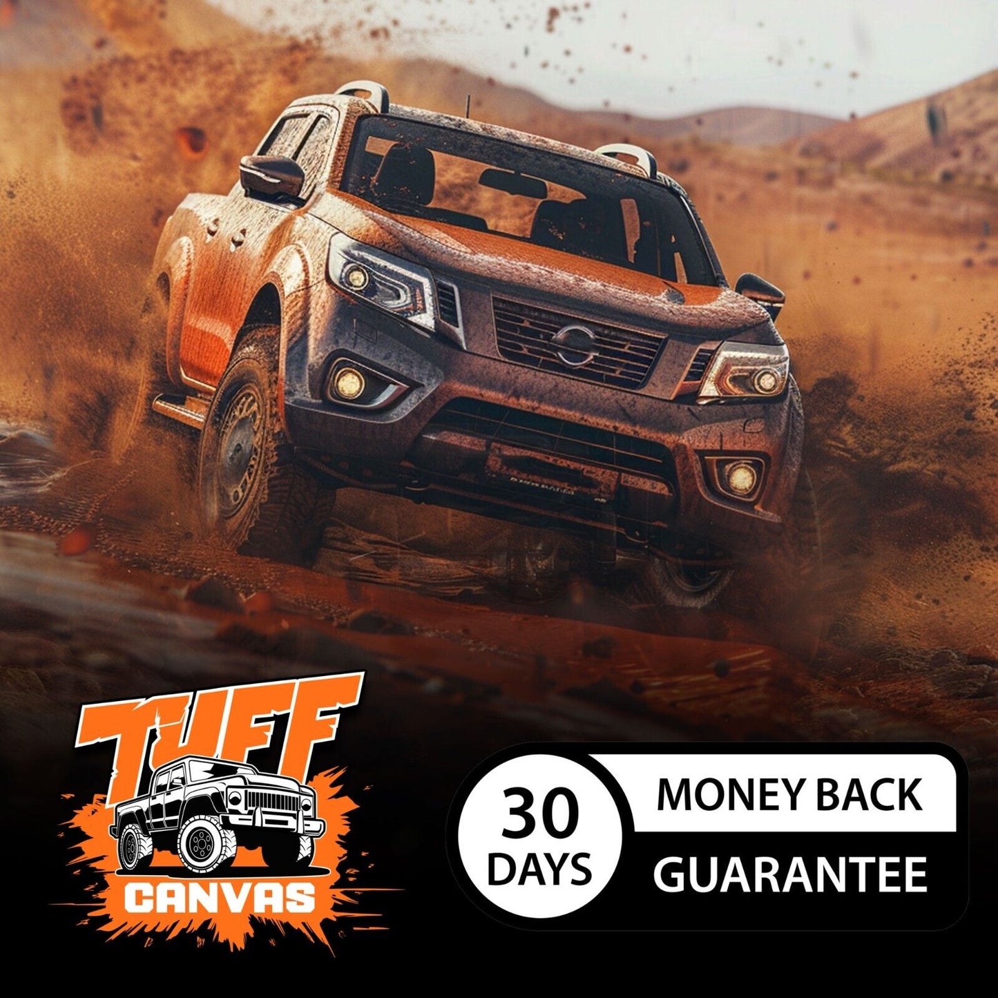 Tuff HD Canvas Seat Covers 2 Rows For Isuzu DMAX Dual Cab LS-U F+R 6/2012-2019 D-MAX Charcoal